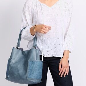 Malibu Skye Koren Straw Pocket Shoulder Bag
